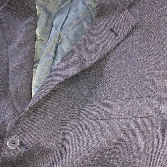 Tommy Hilfiger Blazer Mens 44R Black Wool Blend 3 Button Single Breast/Vent - Picture 6 of 11